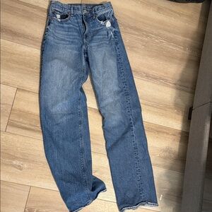 AE Stretch High-Waisted Stovepipe Cuffed Jean